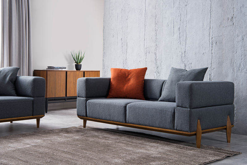 禾润世家北欧现代实木沙发组合123客厅双扶手沙发简约客厅家具